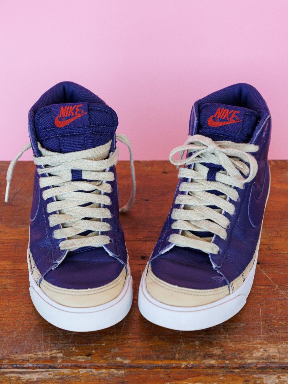 Nike Blazer Mid Purple Leather High Top Sneakers 7.5